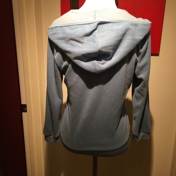 Guess Light Blue Terrycloth Hoodie Size: Medium - Picture 2 of 2